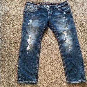 Men’s Rock Revival Abijah Slim Straight Jean